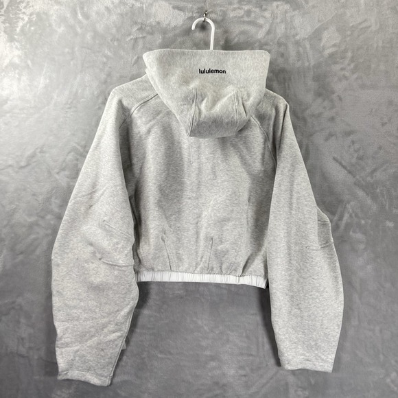 Lululemon Hoodie womens Medium Loungeful Full Zip Relaxed Fit Cropped Fleece NWT - Picture 15 of 15